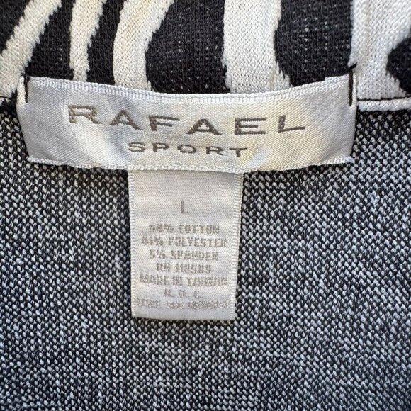 Raphael Sport Womens Zebra Print Full-Zip High Neck Casual Lightweight Jacket L - Picture 5 of 9